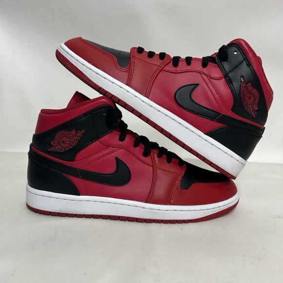 Nike Air Jordan 1 Mid Retro “Reverse Bred/Gym Red Black”